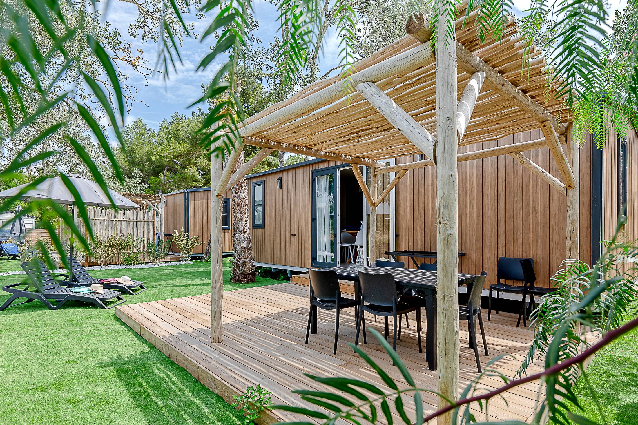 Mobil-homes avec jardin privé